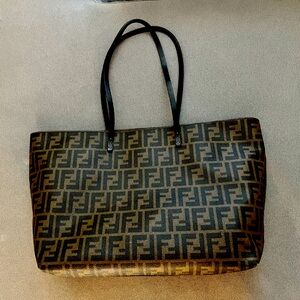 Fendi brown tote bag
